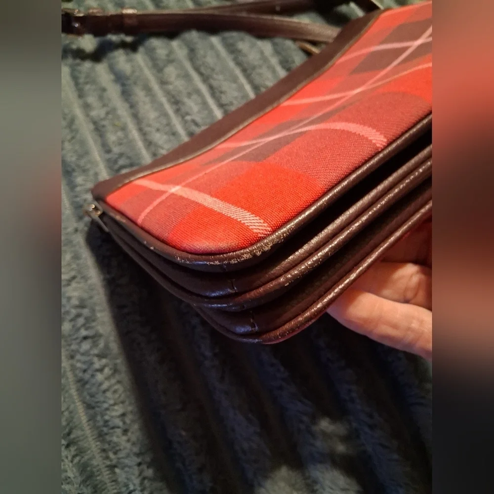 Kate Spade Leila Plaid Triple Gusset Crossbody